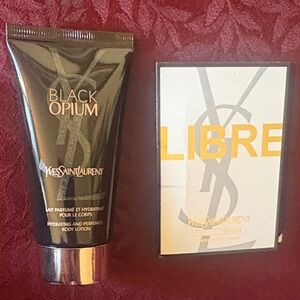 Yves Saint Laurent Black Opium Lotion and Libre Perfume set 1.6fl oz
